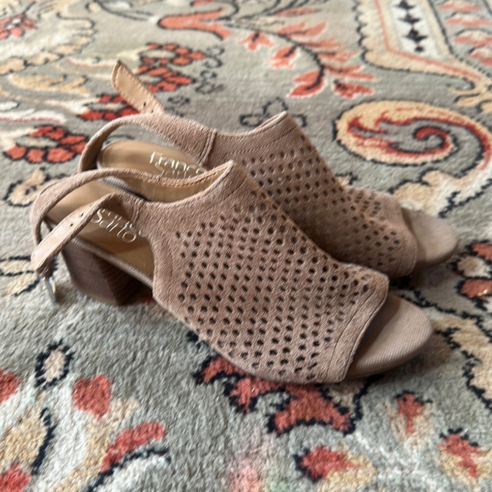 Suede, sling backs